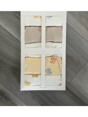 Zara Baby Neutral Bodysuit Set in White, Beige, Yellow